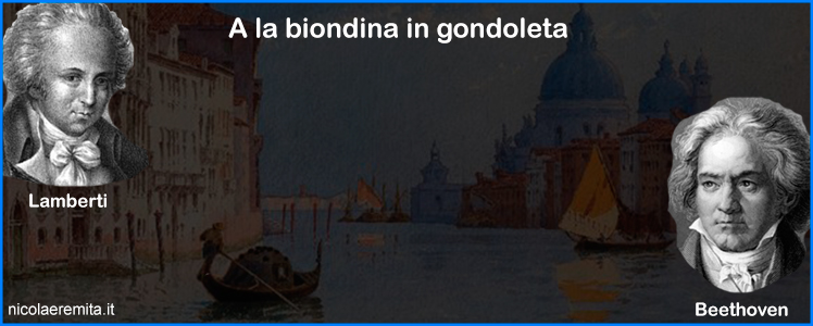 a la biondina in gondoleta componimento libero di nicola eremita